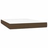 vidaXL Boxspringbett mit Matratze & LED Dunkelbraun 140x200 cm Stoff