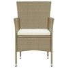 vidaXL Garten-Essstühle 4 Stk. Poly Rattan Beige