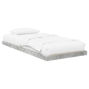 vidaXL Bodenbettrahmen Beton Grau 90 x 200 cm Holzwerkstoff