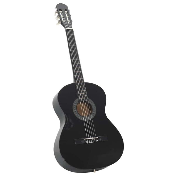 vidaXL 12-tlg. Klassikgitarren-Set f&uuml;r Anf&auml;nger Schwarz 4/4 39"