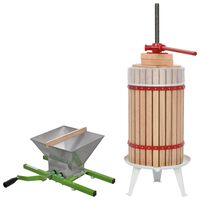 vidaXL 2-tlg. Obst- & Weinpresse und Mühle-Set