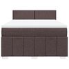 vidaXL Boxspringbett mit Matratze Dunkelbraun 140x200 cm Stoff