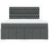 vidaXL Boxspringbett mit Matratze Dunkelgrau 180x200 cm Stoff