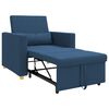 vidaXL Ausziehbare Schlafcouch Einzel Blau 90 x 165 x 87 cm Stoff