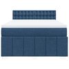 vidaXL Boxspringbett mit Matratze Blau 140x200 cm Stoff
