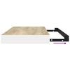 vidaXL Schweberegale 2 Stk. Eichen-Optik und Wei&szlig; 80x23,5x3,8 cm MDF