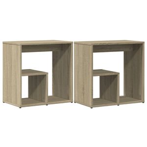 vidaXL Beistelltische 2 Stk. Sonoma-Eiche 50x30x50 cm Holzwerkstoff