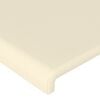 vidaXL Boxspringbett mit Matratze Creme 80x200 cm Kunstleder