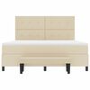 vidaXL Boxspringbett mit Matratze Creme 180 x 200 cm Stoff