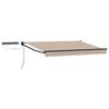 vidaXL Elektrische ausziehbare Markise Beige und Anthrazit 3,5 x 2,5 m