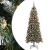 vidaXL K&uuml;nstlicher Weihnachtsbaum Gr&uuml;n 180 cm PVC, Plastik und Stahl