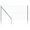 vidaXL Euro-Zaun mit Stacheln 25 x 1,2 m PVC-beschichteter Stahl Gr&uuml;n