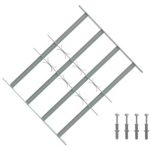 vidaXL Sicherheitsgitter f&uuml;r Fenster mit 4 Querstangen 3 pcs
