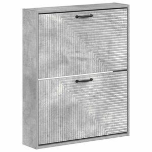 vidaXL Wandmontierter Schuhschrank HAARLEM 71 x 17 x 86 cm Betongrau