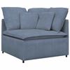 vidaXL Modulares Sofa mit Kissen Cordstoff Blau