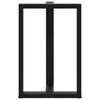 vidaXL Bartischbeine T-Form 2 Stk. Schwarz 60x35x(90-91) cm Stahl