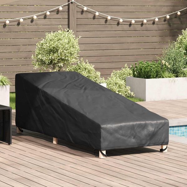 vidaXL Abdeckung f&uuml;r M&ouml;bel f&uuml;r den Outdoor Schwarz 195 x 76 x 82 cm
