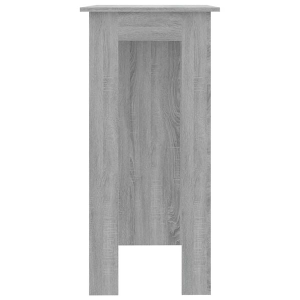 vidaXL Bartisch mit Regal Grau Sonoma 102x50x103,5 cm Holzwerkstoff