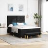 vidaXL Boxspringbett mit Matratze Schwarz 160 x 200 cm Stoff