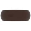 vidaXL Luxuri&ouml;ses Waschbecken Rund Matt Dunkelbraun 40x15 cm Keramik