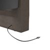 vidaXL Tagesbett mit Matratze USB Taupe Stoff 90x200 cm