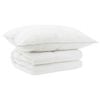 vidaXL Bettdecke und Kissen Set 2 stk. 137x200 cm Sommer 140 GSM Wolle