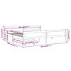 vidaXL Massivholzbett mit 2 Schubladen Honigbraun Kiefer 200x200 cm