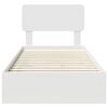 vidaXL Aufbewahrungsbett mit Kopfteil Wei&szlig; 90 x 200 cm Holzwerkstoff