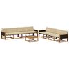 vidaXL Outdoor-Sofagarnitur mit Kissen 9 pcs Natur und Beige