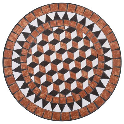 vidaXL 3-tlg. Bistro-Set Mosaik Keramik Terrakotta