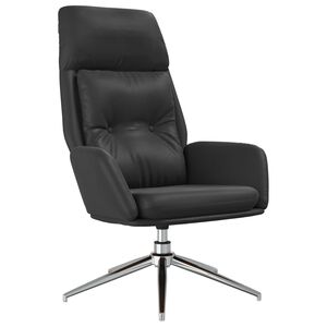 vidaXL Relaxsessel Schwarz Echtleder