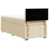 vidaXL Boxspringbett mit Matratze Creme 90x200 cm Stoff