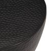 vidaXL Couchtisch Aluminium Geh&auml;mmert &Oslash; 50x30 cm Schwarz