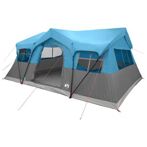 vidaXL Familienzelt Blau 10-Personen Polyester und Stahl