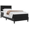 vidaXL Boxspringbett mit Matratze Schwarz 100 x 200 cm Kunstleder