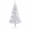 vidaXL Künstlicher Weihnachtsbaum Beleuchtung & Kugeln Silber 120 cm