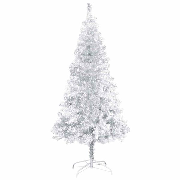 vidaXL Künstlicher Weihnachtsbaum Beleuchtung & Kugeln Silber 120 cm
