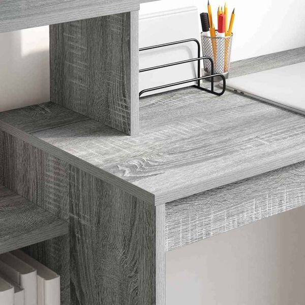 vidaXL Schreibtisch Graues Sonoma 100 x 40 x 90 cm Holzwerkstoff