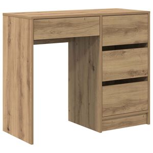 vidaXL Schreibtisch Artisan-Eiche Holzwerkstoff 90 x 37,5 x 75 cm