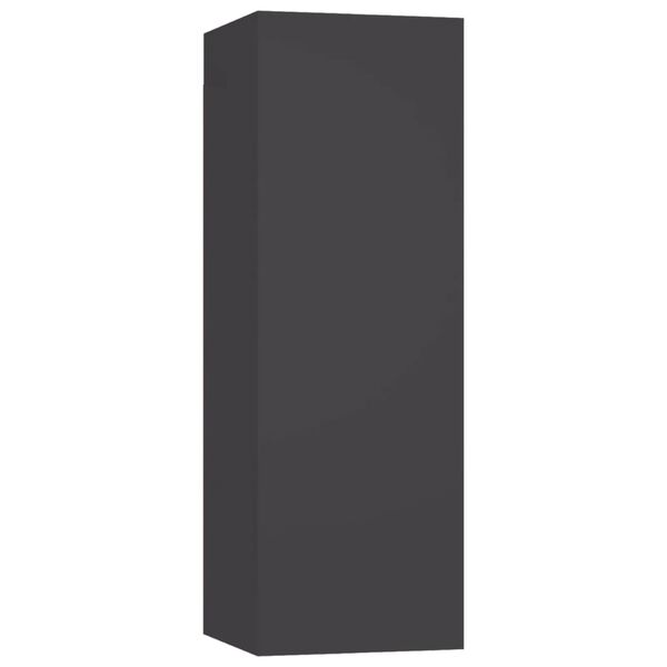 vidaXL 5-tlg. TV-Schrank-Set Grau Holzwerkstoff