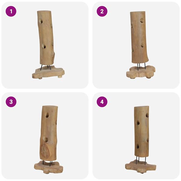 vidaXL Weinst&auml;nder f&uuml;r 8 Flaschen 40x30x80 cm Massivholz Teak