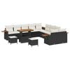 vidaXL Gartensofa-set 13 stk. Schwarz Poly-Rattan