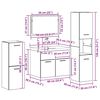 vidaXL Badezimmerm&ouml;bel-Set Wandmontiert 4 pcs Altholz Holzwerkstoff