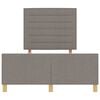 vidaXL Bettgestell mit Kopfteil Taupe 140 x 190 cm Stoff