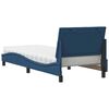vidaXL Bett mit Matratze "Hanko" Blau 90x200 cm Stoff