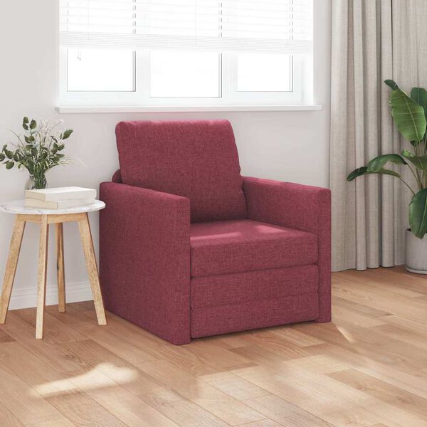vidaXL Schlafsofa Weinrot 74 x 77 x 81 cm Stoff