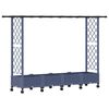 vidaXL Hochbeet mit Rankgitter und Dach Grau 203 x 40 x 127 cm PP