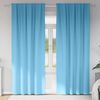 vidaXL Verdunkelungs-Vorh&auml;nge mit Ringen 2 pcs Himmelblau 260 x 140 cm