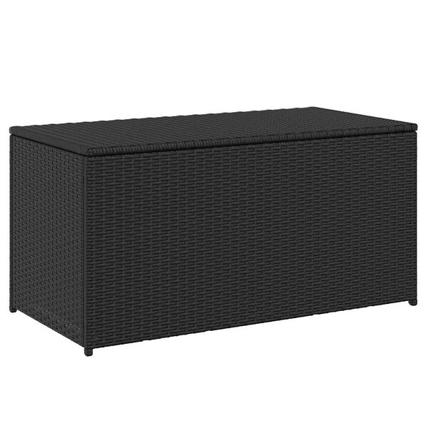 vidaXL Gartenbox Poly Rattan 100x50x50 cm Schwarz