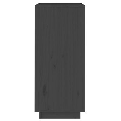 vidaXL Sideboard Grau 38x35x80 cm Massivholz Kiefer